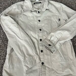 Dutch Bros Gray Casual Button Down Shirt